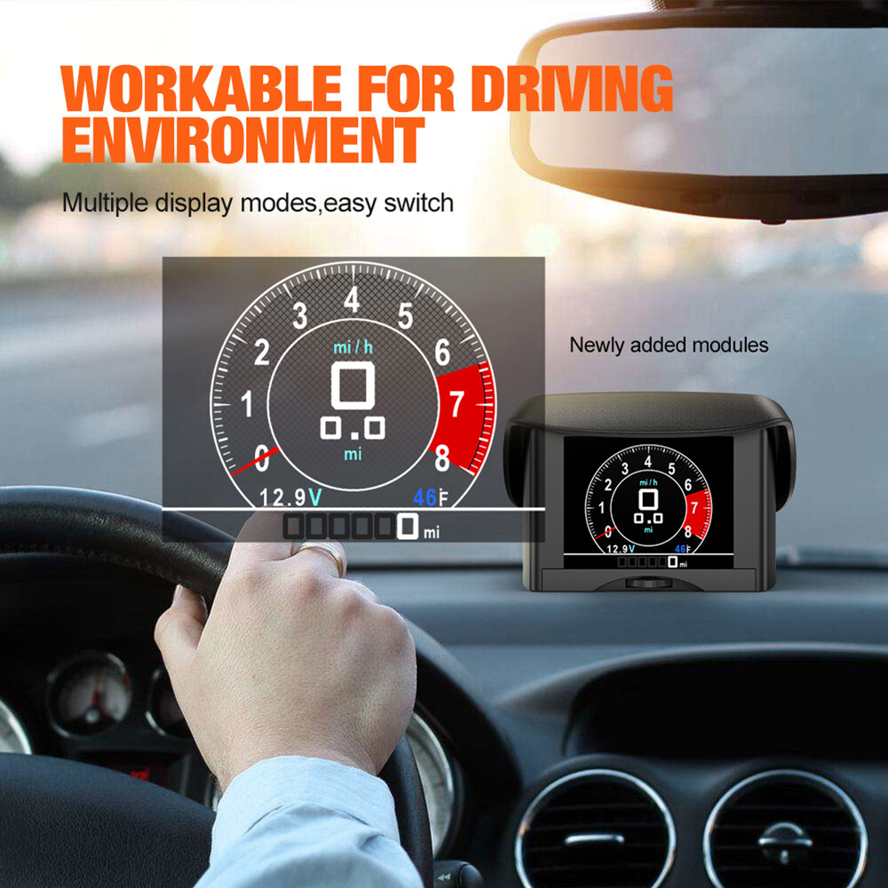 ANCEL A202 Car Computer Display Speed Fuel Consumption Temperature Gauge Battery