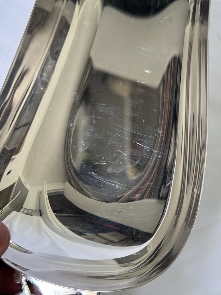 Sheffield Silverplate Handled Bread Tray Serving Dish 17” x 4”