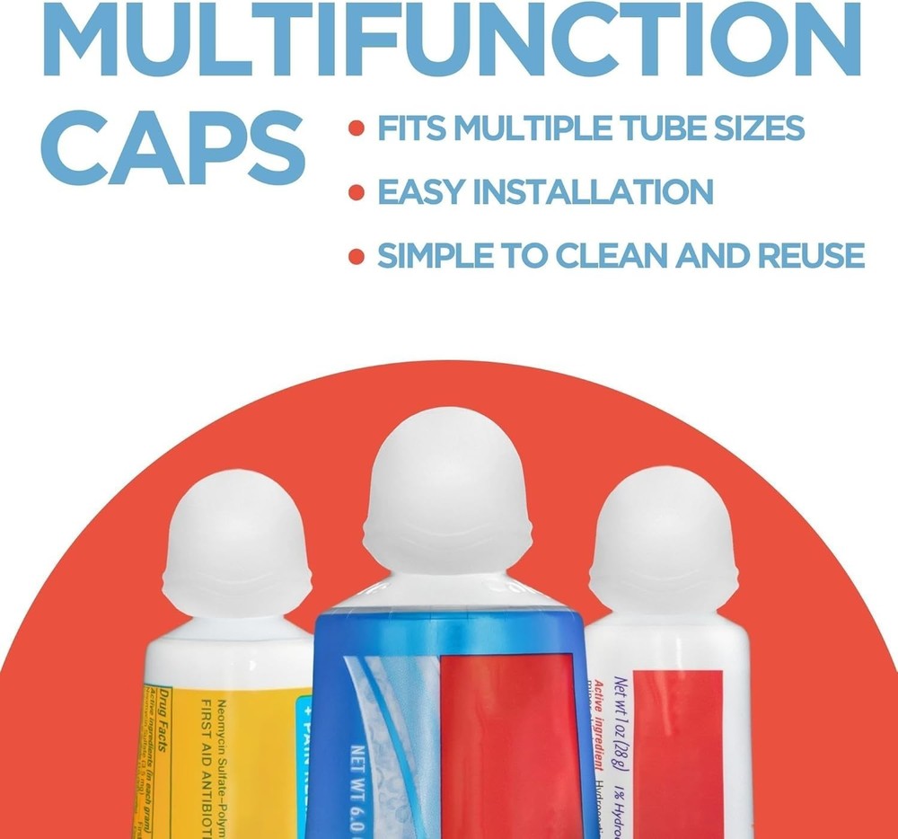 SqueezMe Self-Closing Toothpaste Caps - Pack of 3