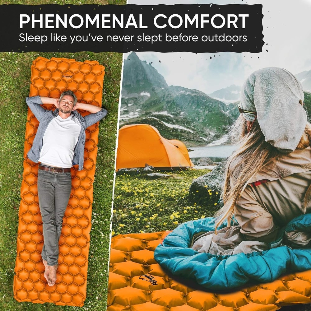 Comfortable Ultralight Air Mattress with Quick Deflation for Backpacking
