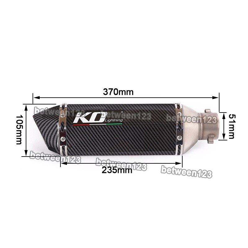 Universal Motorcycle Exhaust Muffler Pipe With DB Killer Replace Stock Muffler