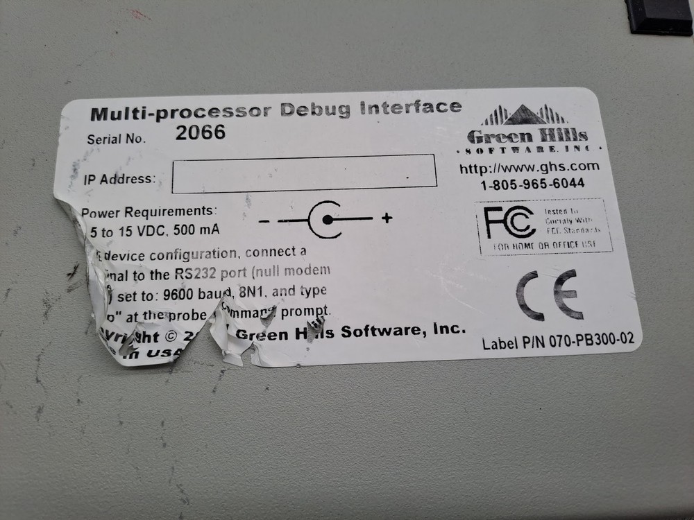 Green Hills Probe 070-PB300-02 Multi-Processor Debug Interface