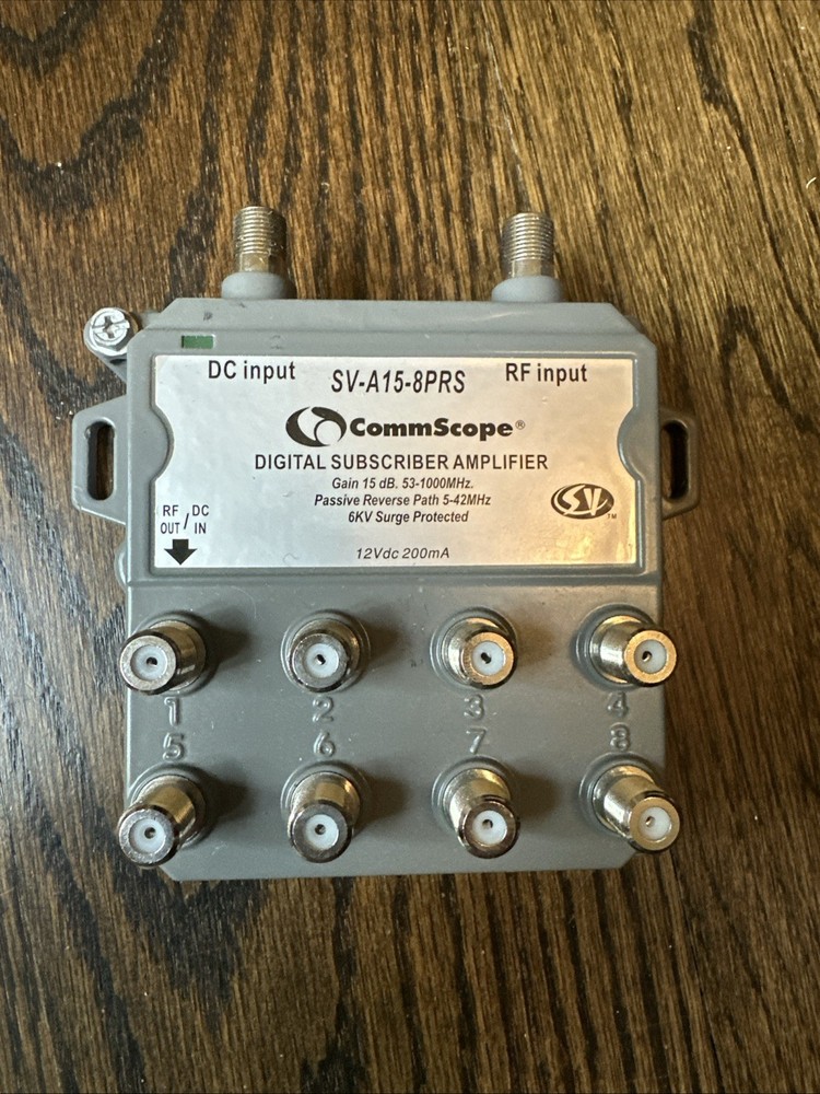 Commscope Digital subscriber Amplifier. SV-A15-8PRS  12Vdc 200mA