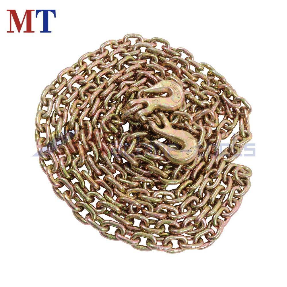2 Pcs Transportation Bundle Chains 5/16" × 20' Grade 70 Working Load 4700Lbs