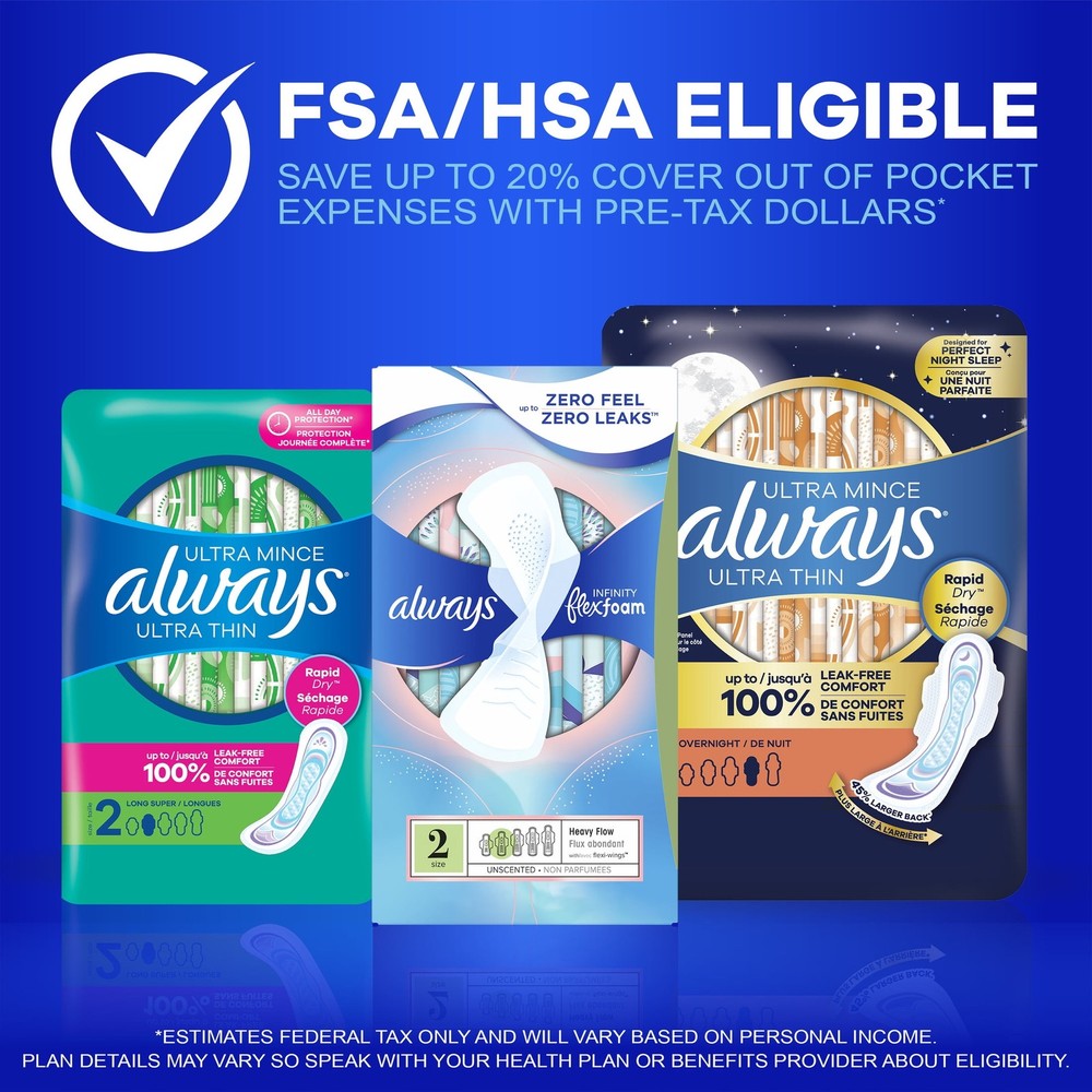 Ultra Thin Pads Without Wings, Size 2, Long Super Absorbency, 40 CT