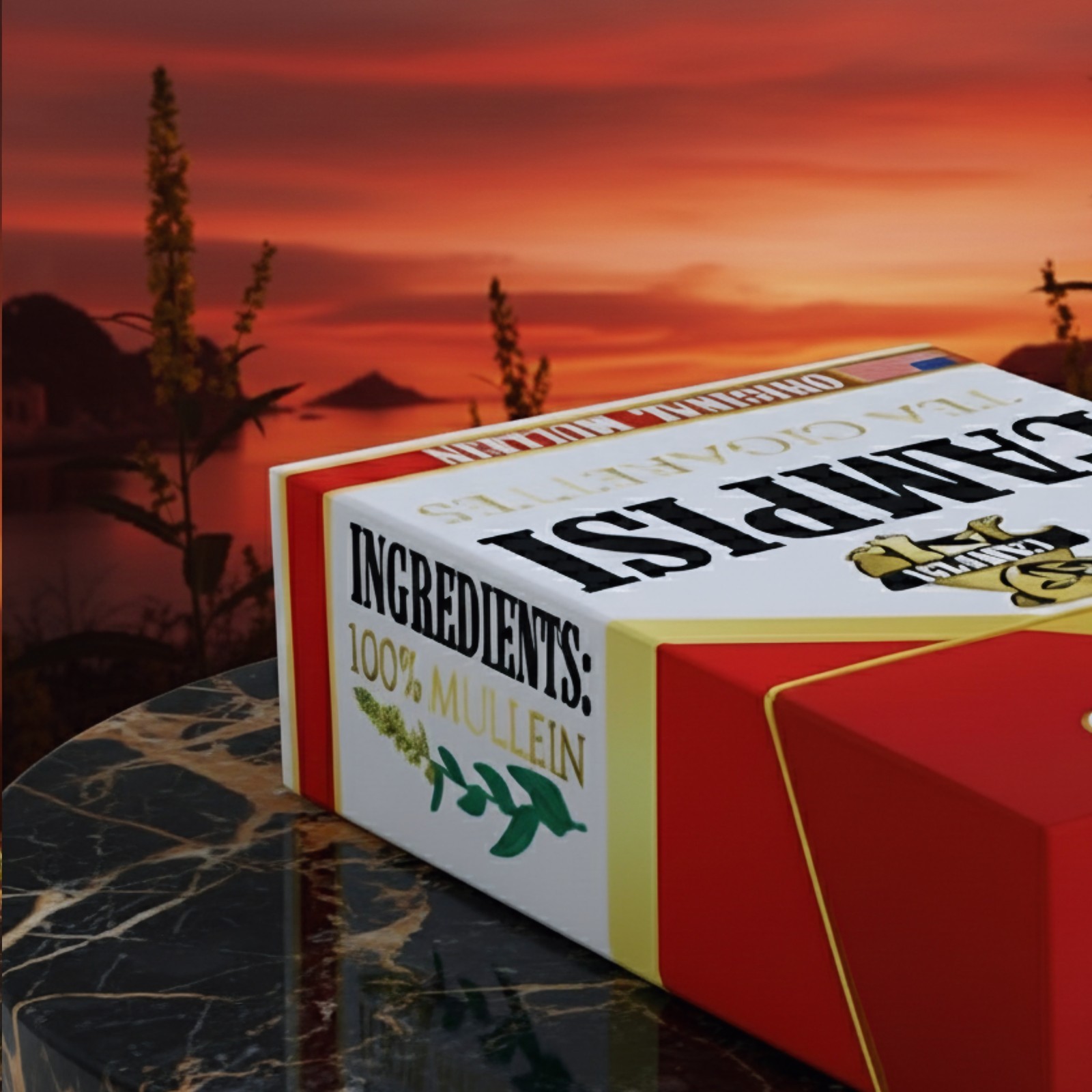 Campisi Original Mullein Tea, Nicotine Free, Tobacco Free, Cessation aid, detox