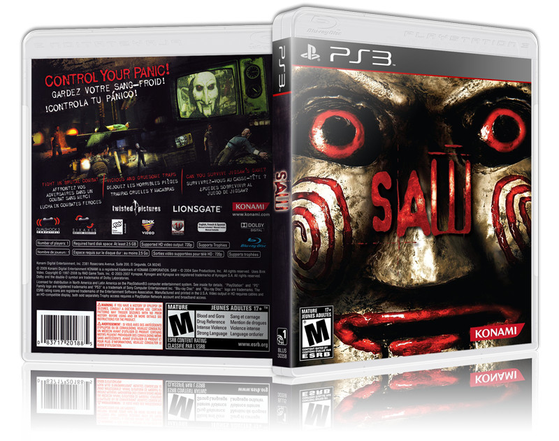 SAW - Replacement PS3 Cover and Case. NO GAME!!