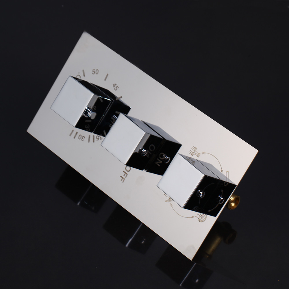 1PCS Chrome Handle Square Brass For Shower Only Handle