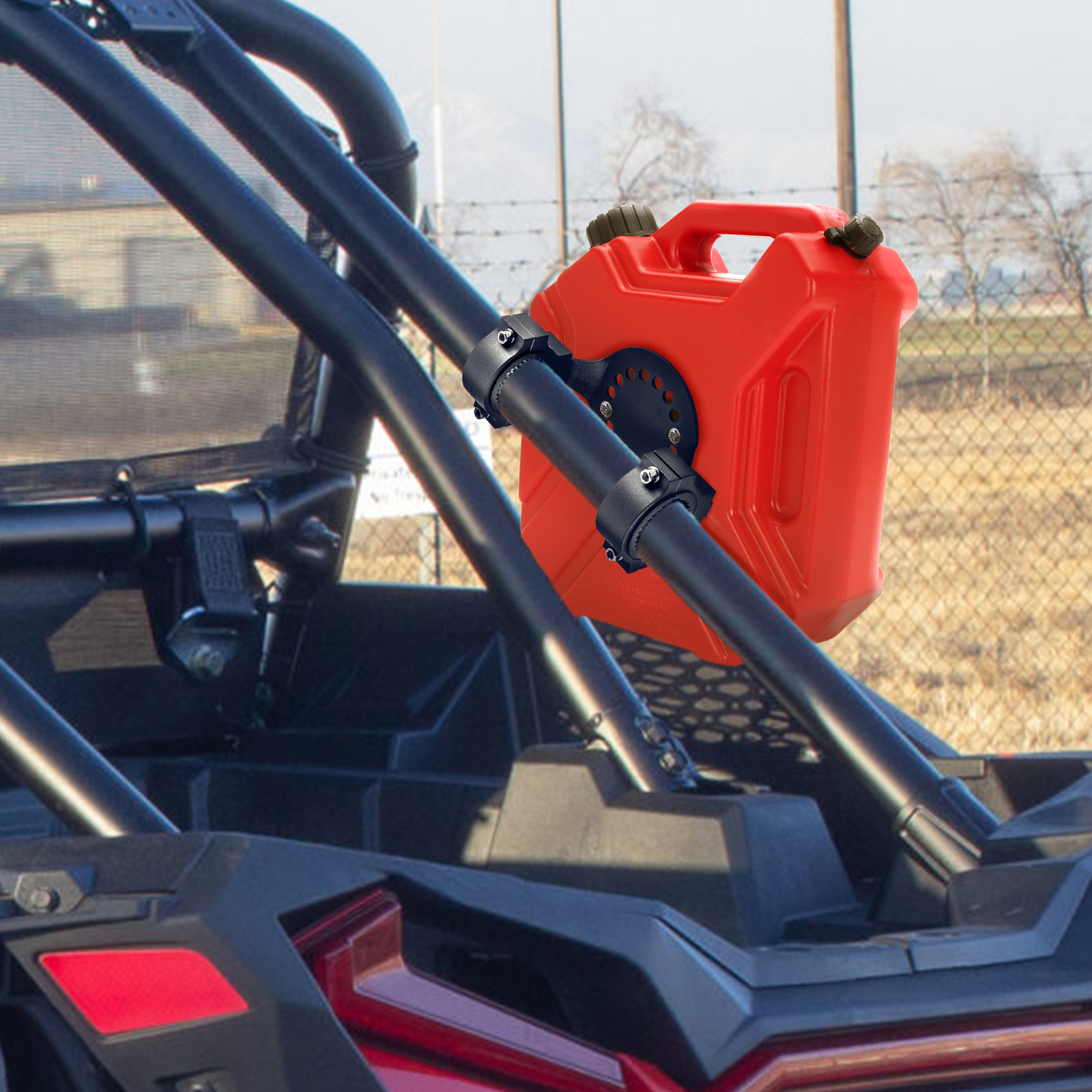 Gas Can Mount Gas Tank Cans Holder For Polaris RZR Can Am Maverick X3 UTV ATV
