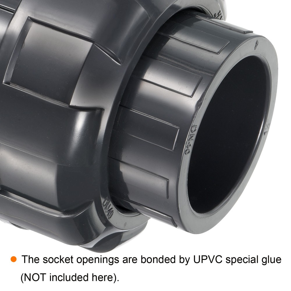 UPVC Pipe Fitting 1-1/2" Program Socket 80 Straight Attachment Grey