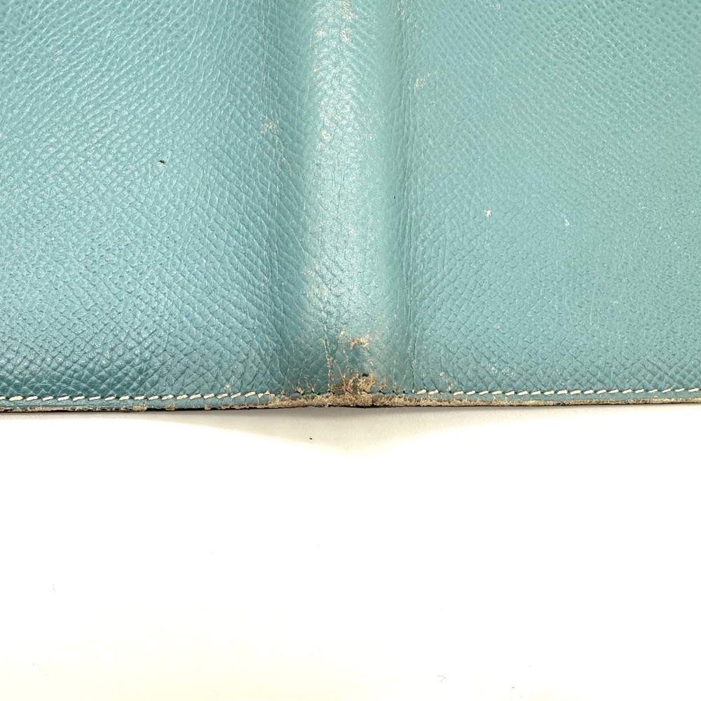 HERMES Agenda,Notebook, Day Planner Cover Blue Leather Authentic