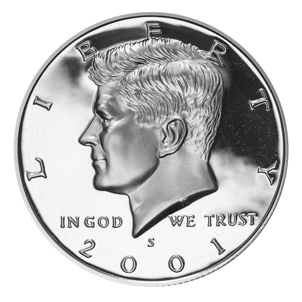2001 -S Kennedy half dollar Gem DCAM Proof 90% Silver