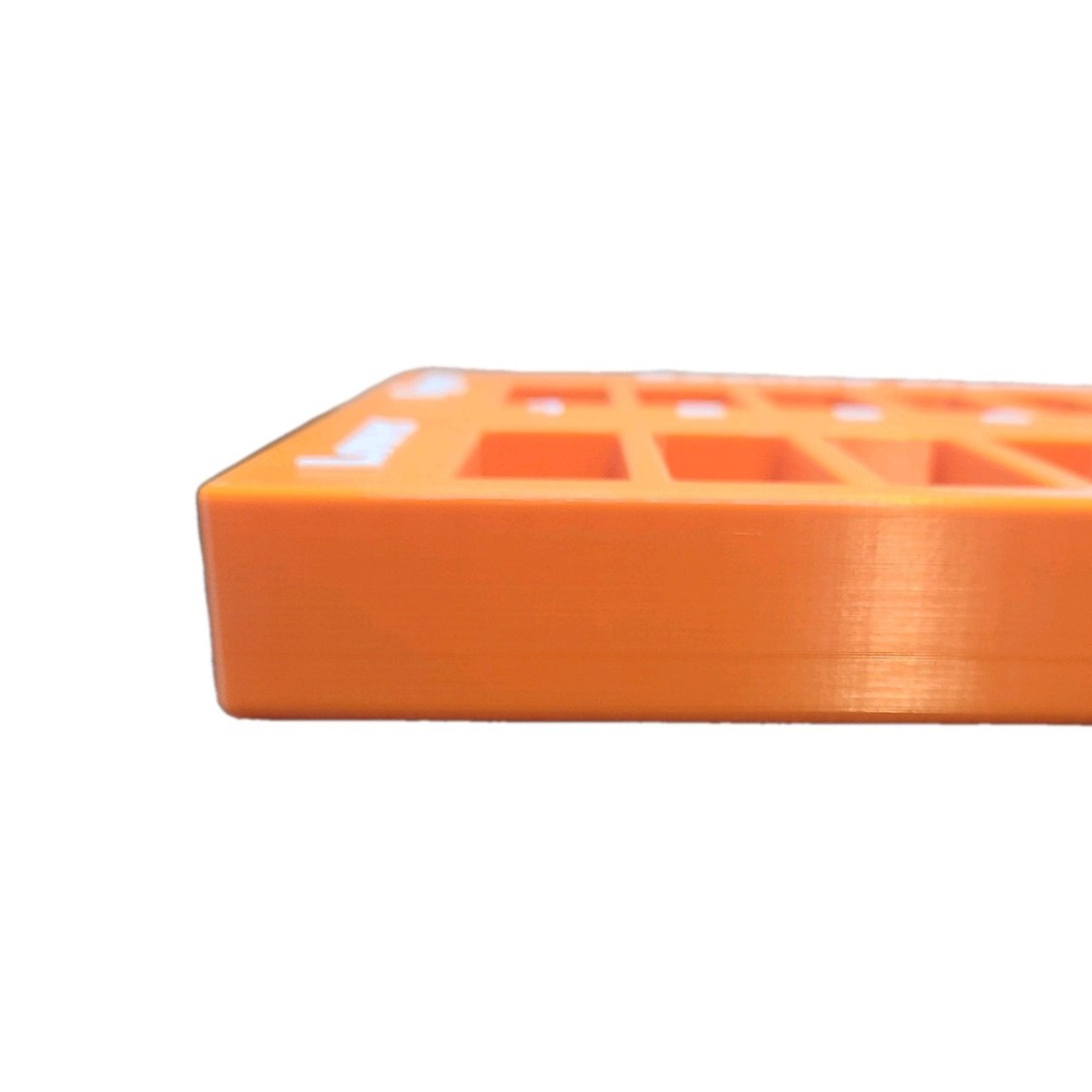 3D Printed Engine Bearing Organizer Tray – Orange PETG – Upper & Lower Set