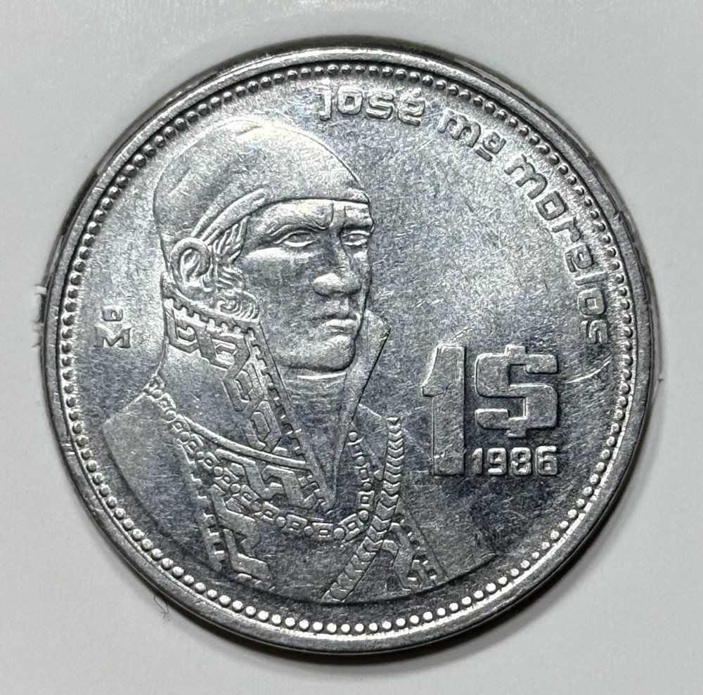 1986 Mexico 1 Peso One