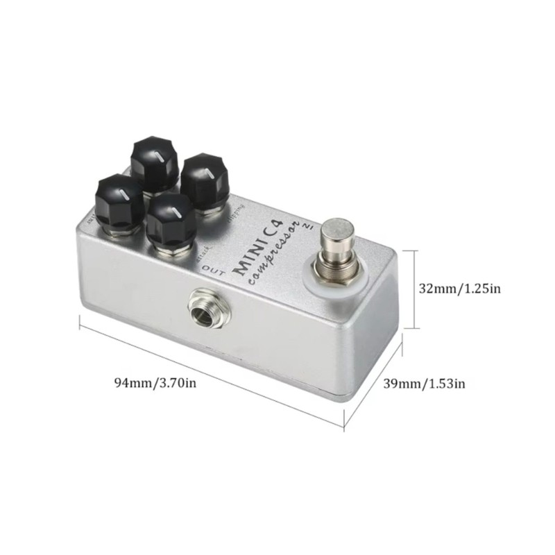 True Bypass Compact Compressor Guitar Effect Pedal Overdrive 4 Modes Effector