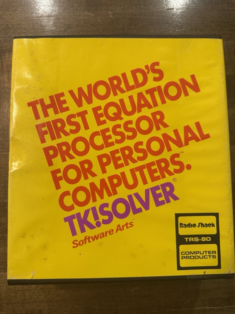 IBM PC Software: TK! SOLVER 1.2 From Software Arts DOS Vintage