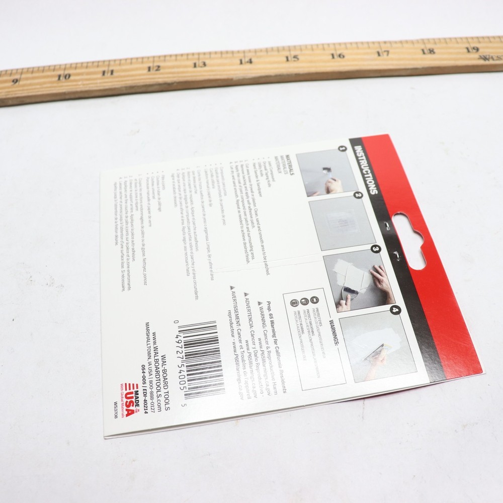 Wal-Board Tools Drywall Patches Rustproof Aluminum 054-005