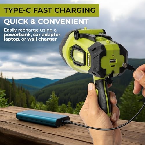 Camping Lantern Rechargeable - Led Spotlight Flashlight 90,000LM With