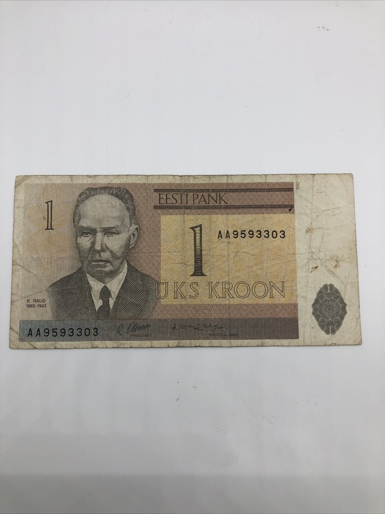 Estonia 1992 Banknote 1 Kroon