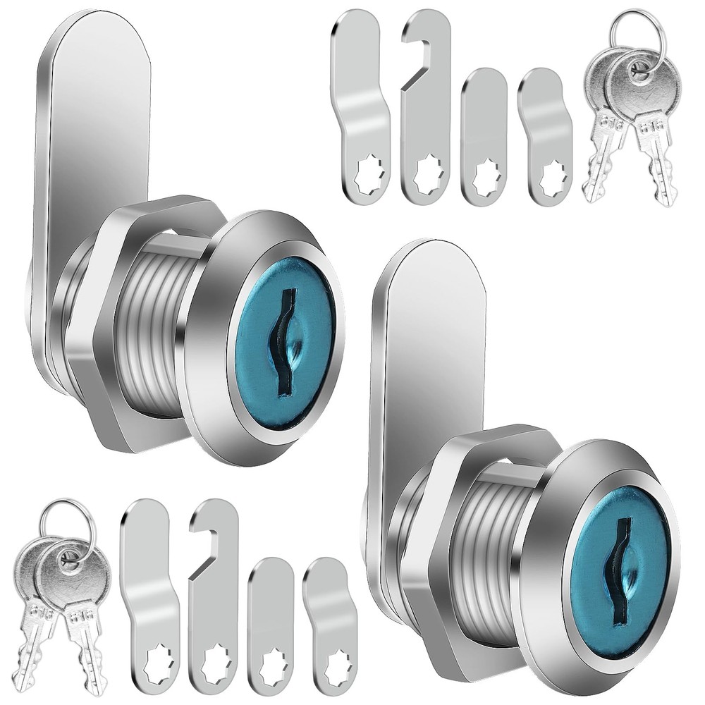 2 PCS Mailbox Locks, Lock 16 mm, Comes with 4 Different Silver