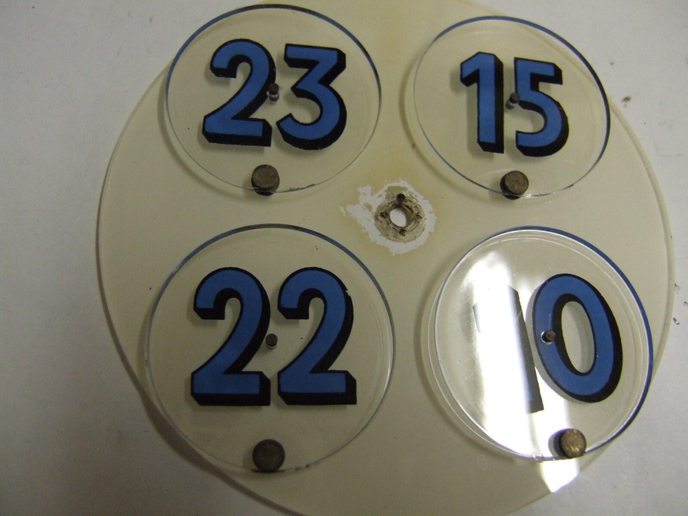 bally bingo pinball MAGIC SQUARES NUMBER DISCS