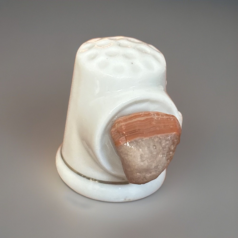 Beautifully Unique Raw Lake Superior Agate Thimble