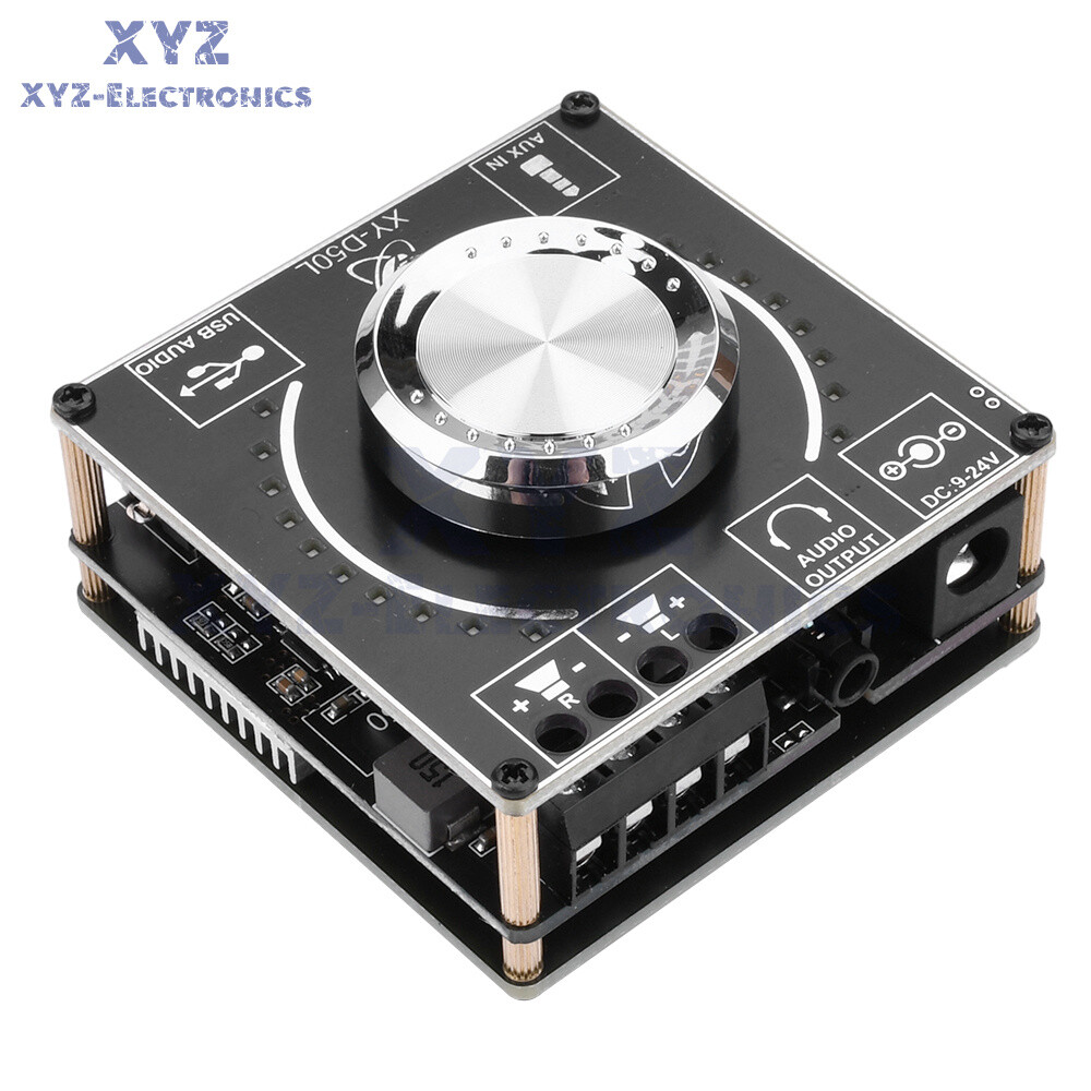 D50L Stereo Bluetooth 5.1 Audio Digital Power Amplifier Board Light APP Control