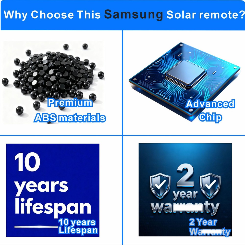 Replacement for Samsung Remote Control Smart TV, normal, Black