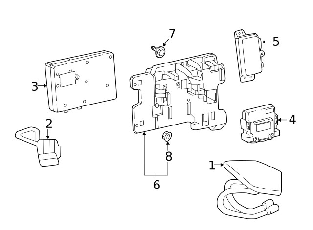 Genuine GM Communication Interface Module Bracket 84129879