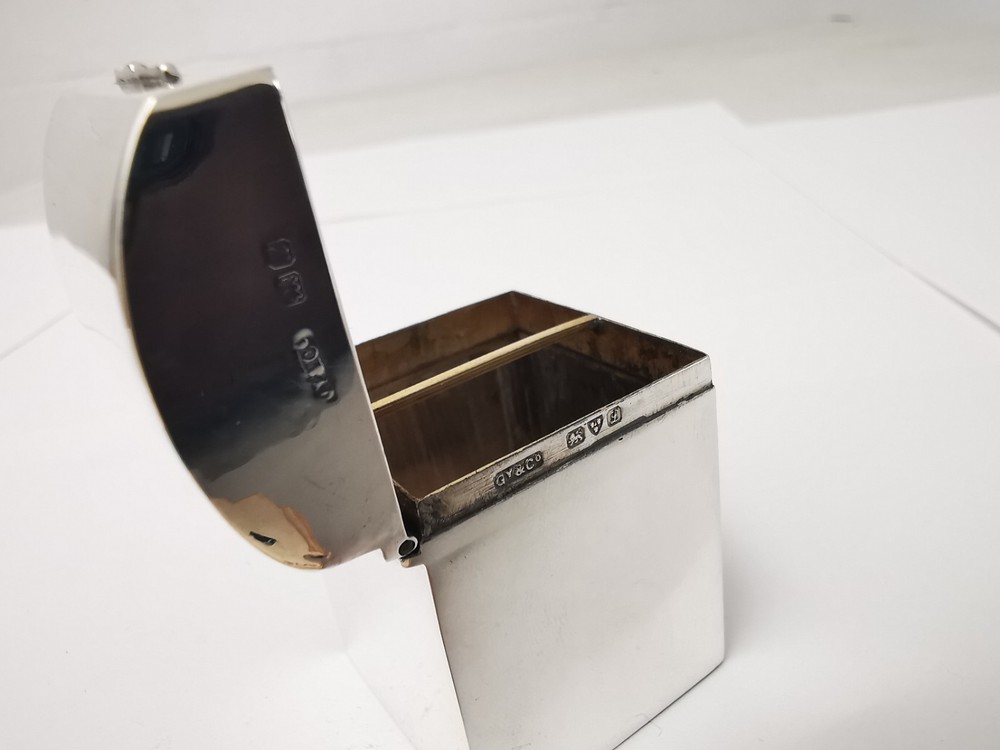 Solid Silver Miniature Playing Cards Box - Chester 1911