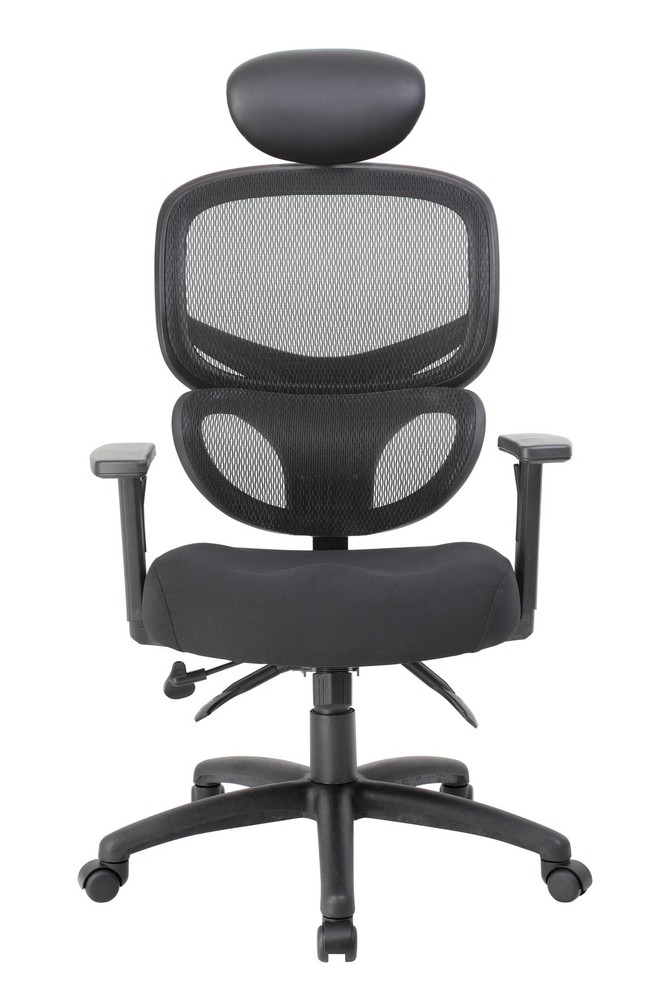 Boss Multi-Function Mesh Task Chair w/Headrest MODEL # B6338-HR