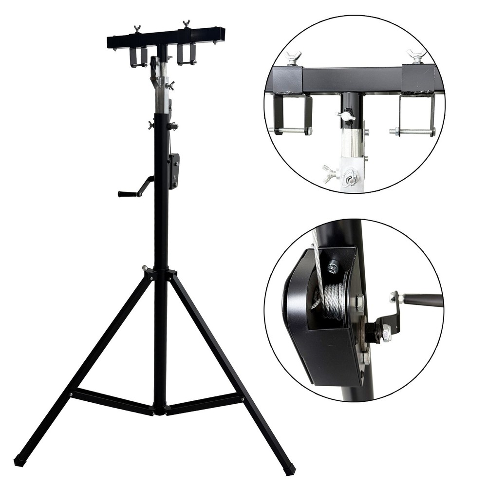13Ft/4M Hand Cranked Short Pole Stage Stand load 80KG/175 lbs