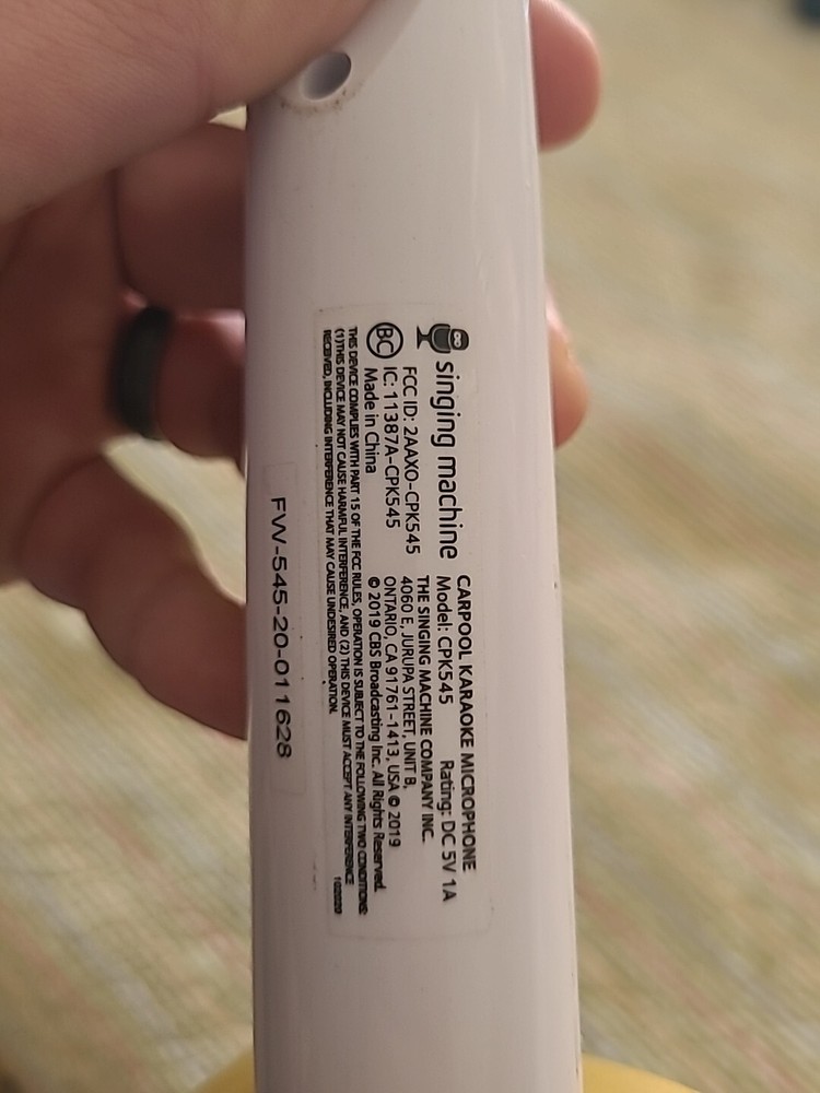 Carpool Karaoke Singing Machine Mic