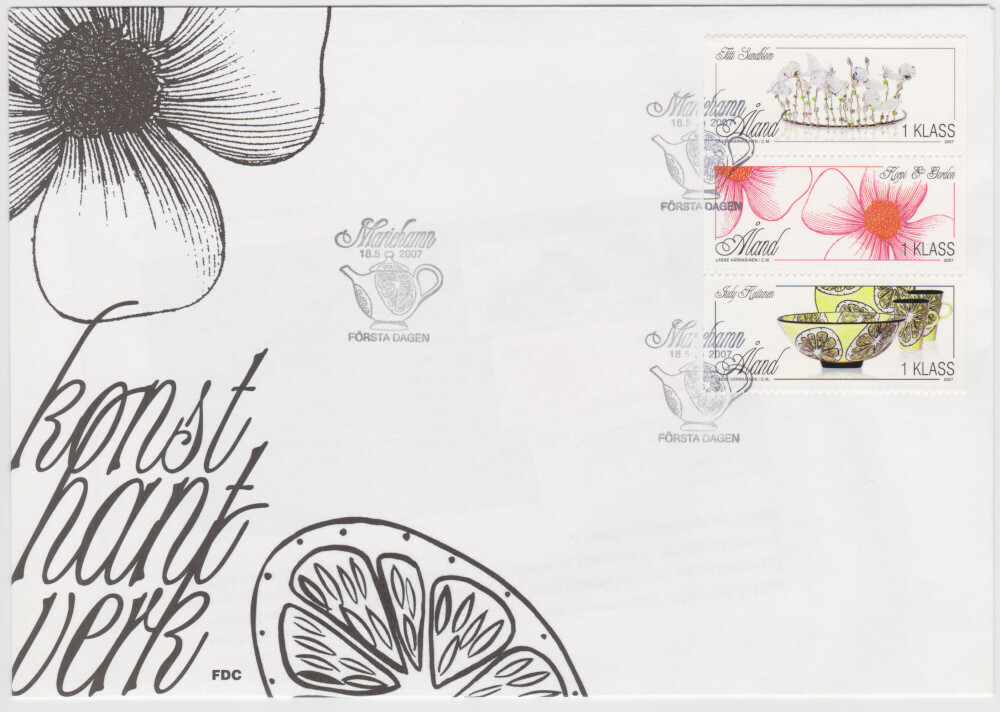 Aland FDC 2007 Applied Art Mint