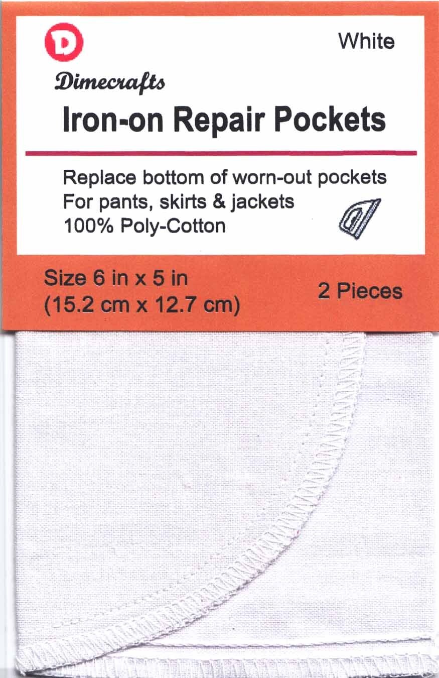 Replacement Trouser Pants Repair Pockets Iron On One Pair 5 in x 6 in