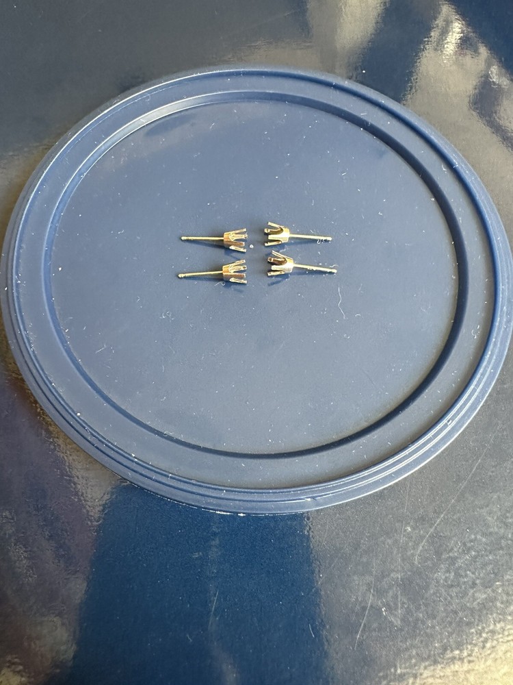 0.20ct 14K White gold round stud earring mounting setting push back post 4 prong