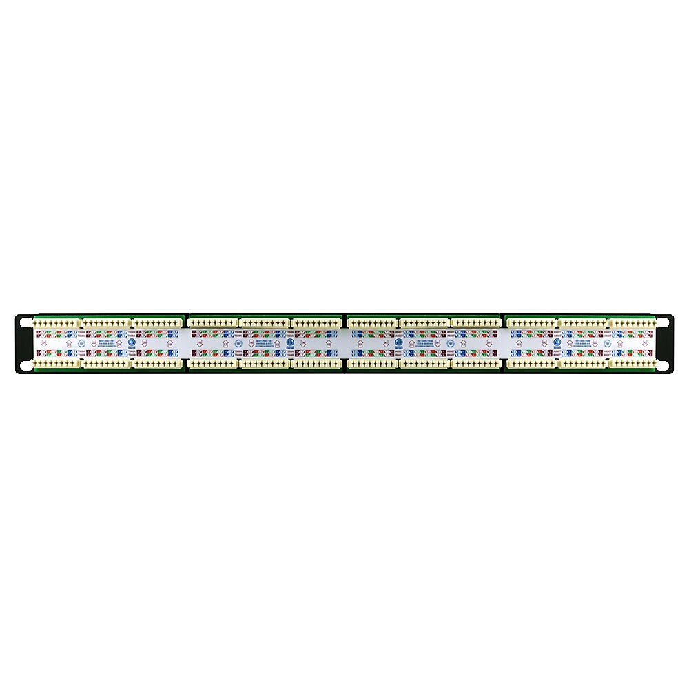 Construct Pro 24-Port Cat6 Rack Mount Patch Panel (19”/1U, RoHS Approved)