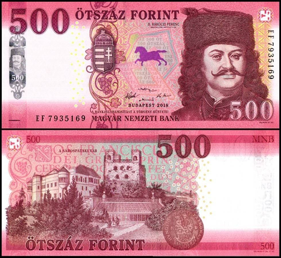 Hungary 500 Forint, 2018, P-202a.1, UNC