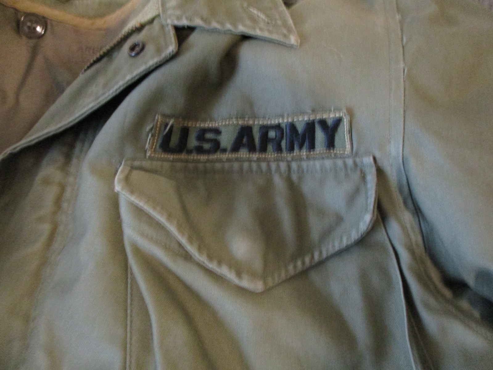 VINTAGE KOREA ISSUED HEAVY FIELD JACKET - SHELL (1952 Sz M) - LINER (1951 Sz L)