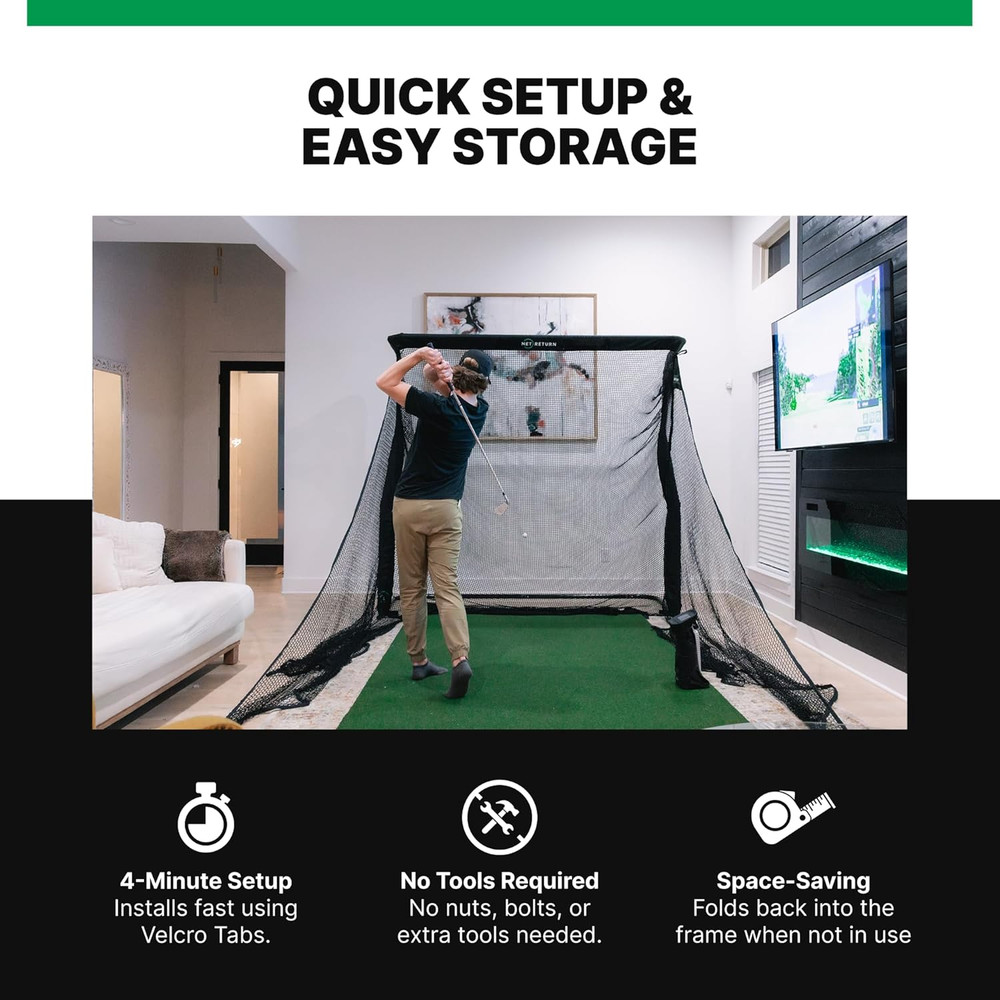Net Return Side Barriers for Home/Pro Series Golf Nets, Heavy-Duty Polyester, In