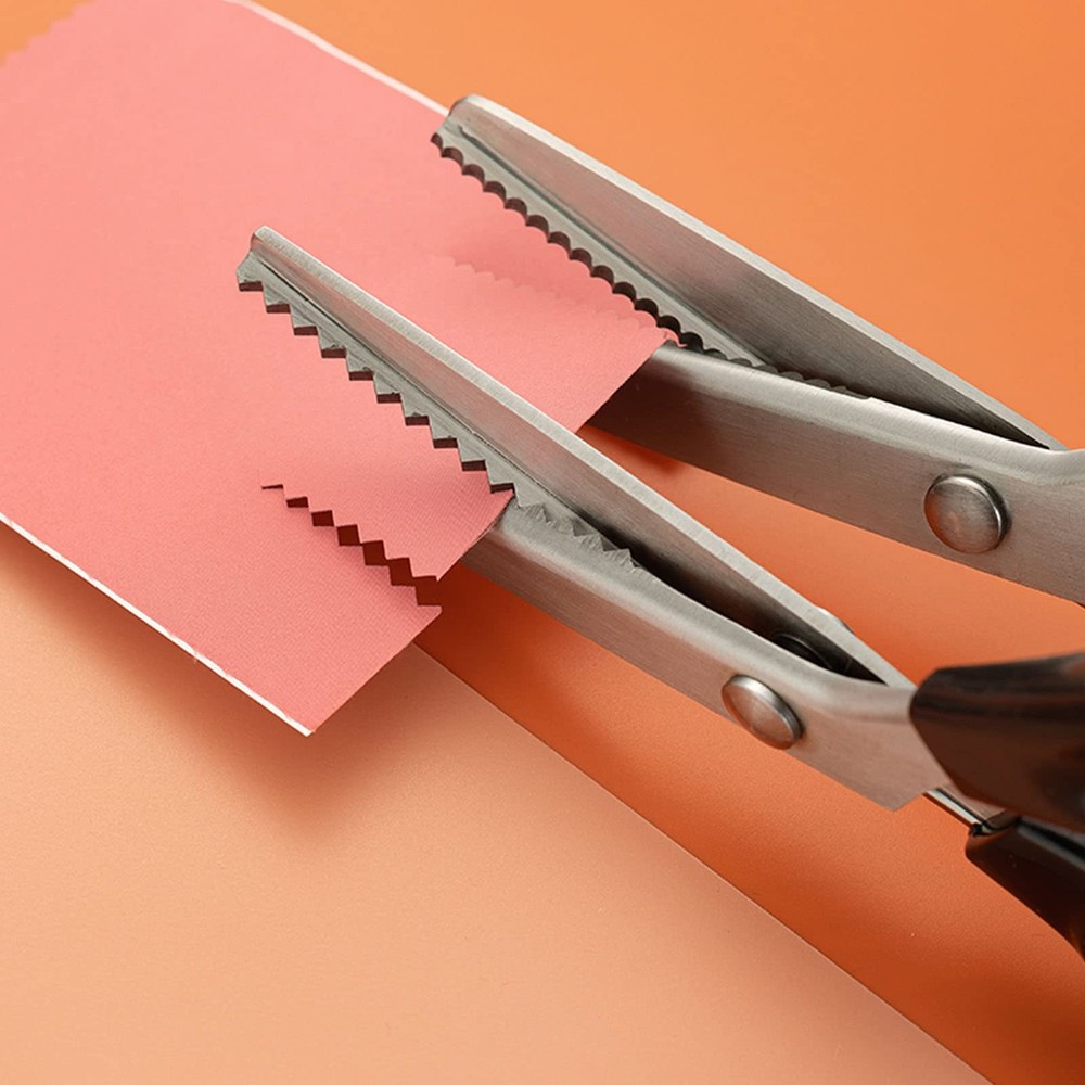 2 Models Pinking Shears for Crafting and Paper Cutting, Zig Zag Scissors for ...