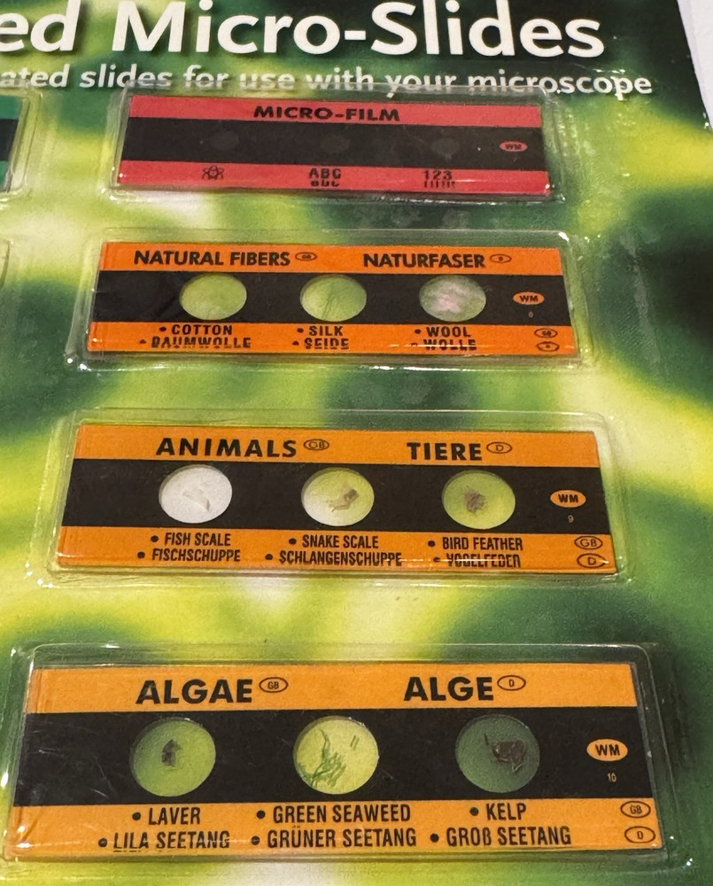 VTG Edu-Toys Prepared Microscope Micro Slides Science STEM 36729 Algae NOS READ