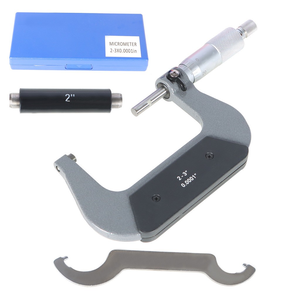 LABLT Precision Outside Micrometer 2-3" 0.0001" Resolution Carbide Tipped