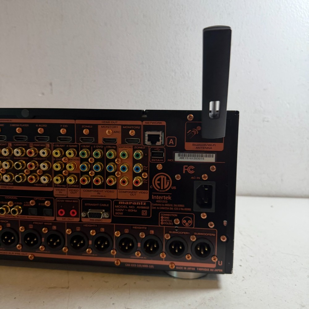 Marantz AV8802 Black Wireless Bluetooth A/V Pre Tuner Apmlifire - Untested