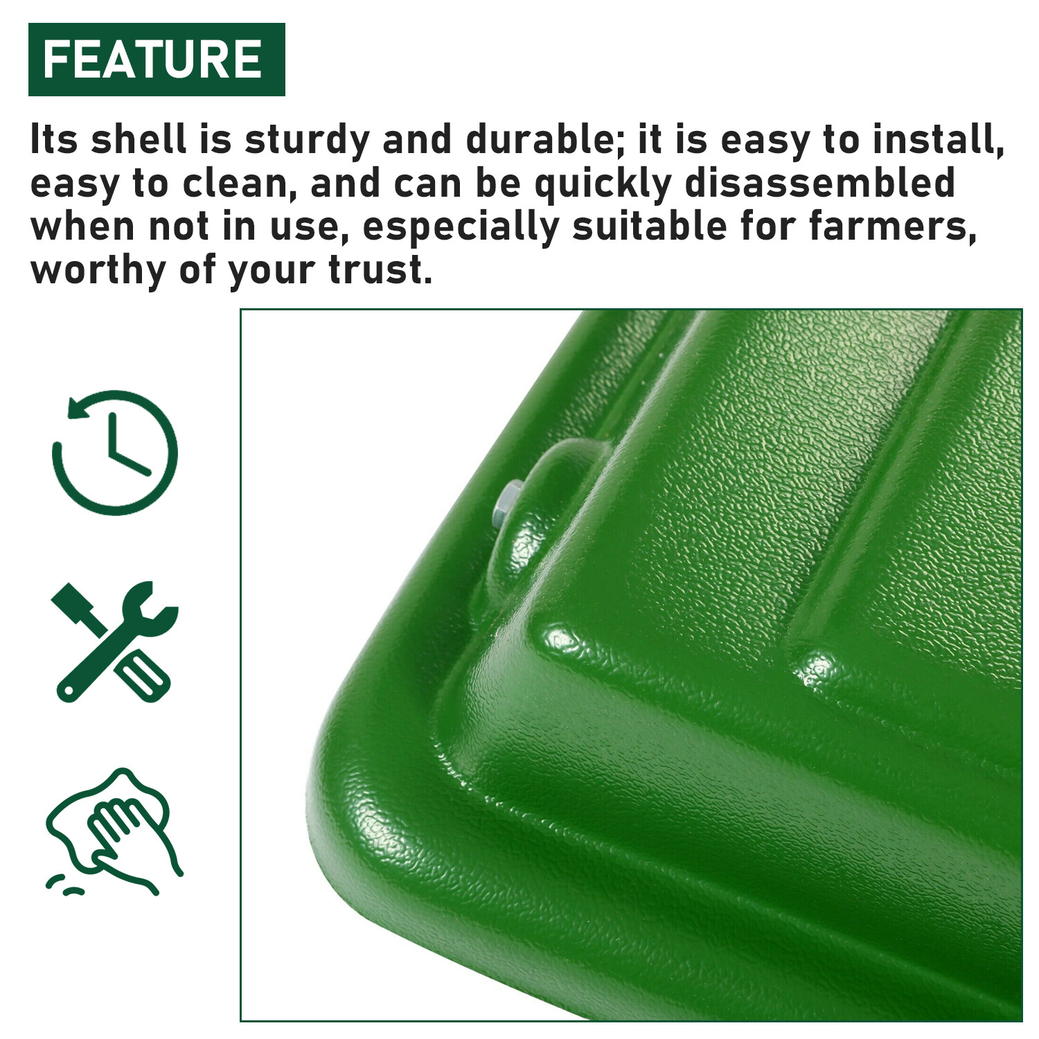 Green Top Tractor Canopy for ROPS 1 1/2 x 3, 2 x 2, 2 x 3