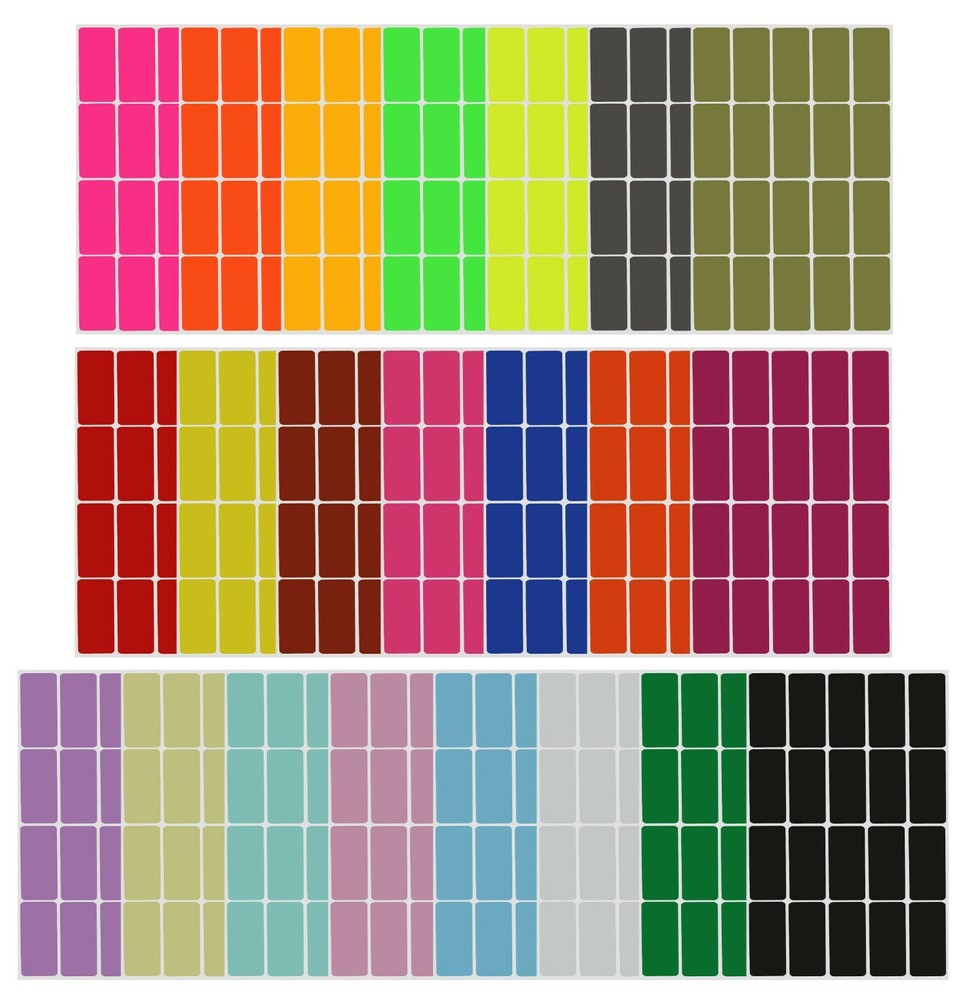 Rectangular Label Stickers 1.57 x 0.75 Inch Adhesive Rectangles Office 440 Pack