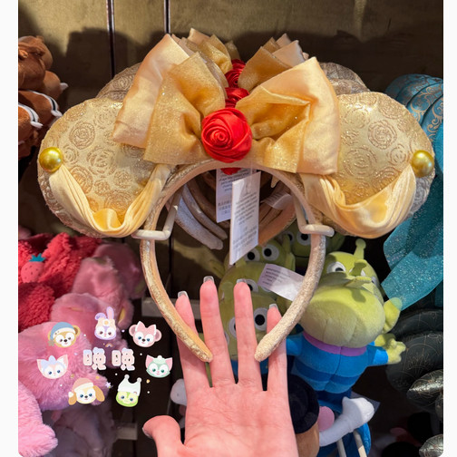 DisneyParks Minnie Mouse Ears Beauty and the Beast Belle Bow Mickey Headband2026