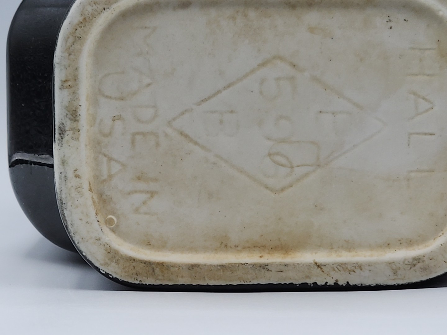 Hall Fountain Bar Liquor Dispenser Canister Pump Label "Brandy" Flaws READ BLUE