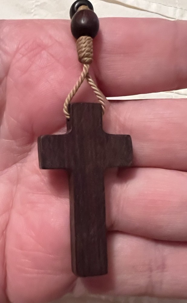 Jacaranda Wood Beads Knotted String Blessed Rosary