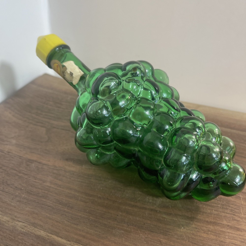 Gori Green Grapes Chianti Wine Bottle with Cap Empty Great Condition
